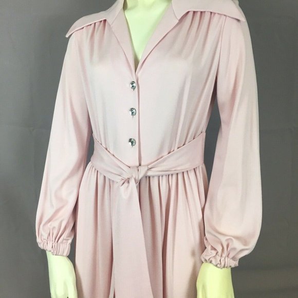 Ayres Unlimited Pink Vtg Maxi Dress Wmns vtg k102 - Picture 2 of 8